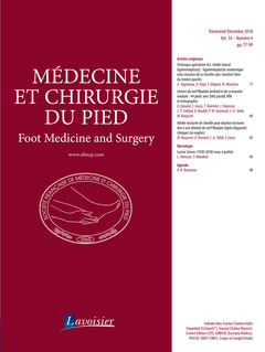 Couverture de l’ouvrage Médecine et chirurgie du pied Vol. 34 N° 4 - Décembre 2018