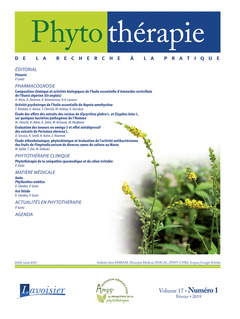 Cover of the book Phytothérapie. Vol. 17 N° 1 - Février 2019