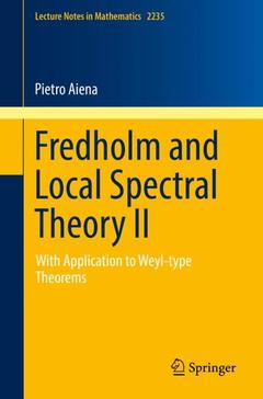 Couverture de l’ouvrage Fredholm and Local Spectral Theory II 