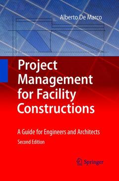 Couverture de l’ouvrage Project Management for Facility Constructions