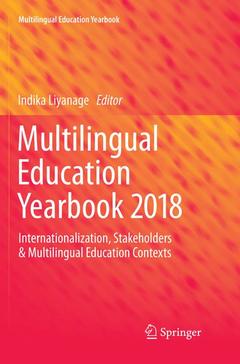 Couverture de l’ouvrage Multilingual Education Yearbook 2018