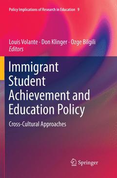 Couverture de l’ouvrage Immigrant Student Achievement and Education Policy