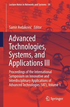 Couverture de l’ouvrage Advanced Technologies, Systems, and Applications III
