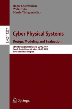 Couverture de l’ouvrage Cyber Physical Systems. Design, Modeling, and Evaluation