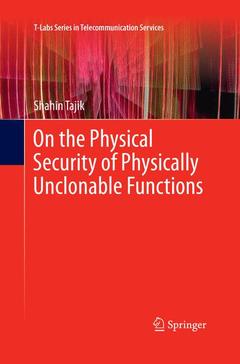 Cover of the book On the Physical Security of Physically Unclonable Functions