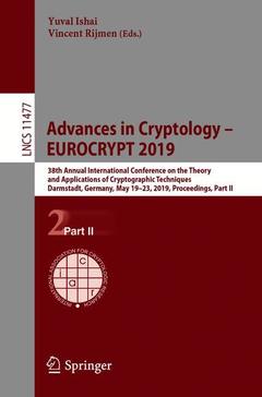Couverture de l’ouvrage Advances in Cryptology - EUROCRYPT 2019