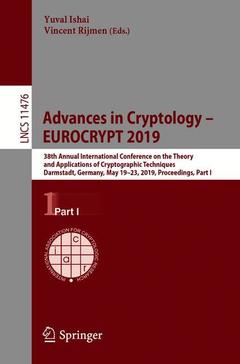 Couverture de l’ouvrage Advances in Cryptology - EUROCRYPT 2019