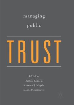 Couverture de l’ouvrage Managing Public Trust