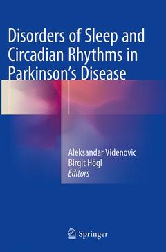 Couverture de l’ouvrage Disorders of Sleep and Circadian Rhythms in Parkinson's Disease