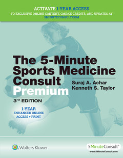 Couverture de l’ouvrage 5-Minute Sports Medicine Consult PREMIUM