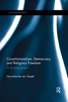 Couverture de l’ouvrage Constitutionalism, Democracy and Religious Freedom