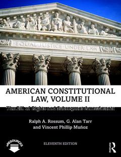 Couverture de l’ouvrage American Constitutional Law, Volume II