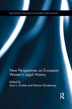 Couverture de l’ouvrage New Perspectives on European Women's Legal History