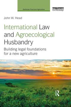 Couverture de l’ouvrage International Law and Agroecological Husbandry