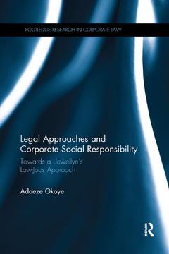 Couverture de l’ouvrage Legal Approaches and Corporate Social Responsibility