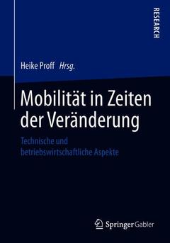 Cover of the book Mobilität in Zeiten der Veränderung