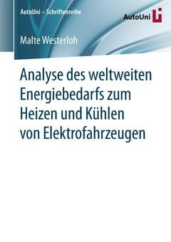 Cover of the book Analyse des weltweiten Energiebedarfs zum Heizen und Kühlen von Elektrofahrzeugen