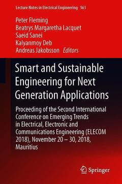 Couverture de l’ouvrage Smart and Sustainable Engineering for Next Generation Applications