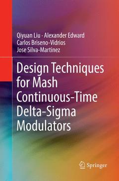 Couverture de l’ouvrage Design Techniques for Mash Continuous-Time Delta-Sigma Modulators