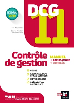 Couverture de l’ouvrage DCG 11 - Contrôle de gestion - Manuel et applications 2022-2023