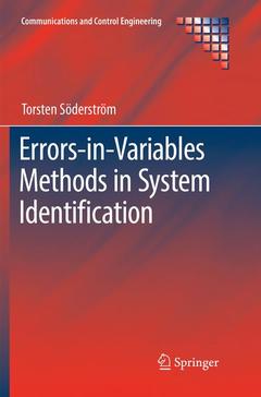 Couverture de l’ouvrage Errors-in-Variables Methods in System Identification