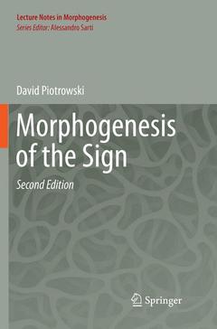 Couverture de l’ouvrage Morphogenesis of the Sign