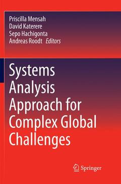 Couverture de l’ouvrage Systems Analysis Approach for Complex Global Challenges