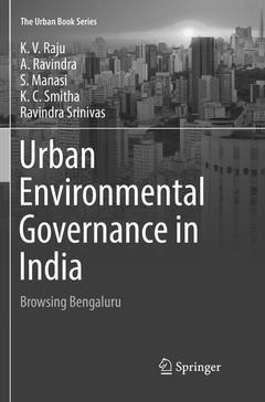 Couverture de l’ouvrage Urban Environmental Governance in India