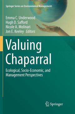 Couverture de l’ouvrage Valuing Chaparral