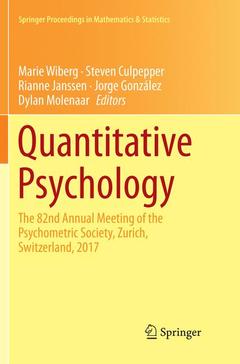 Couverture de l’ouvrage Quantitative Psychology