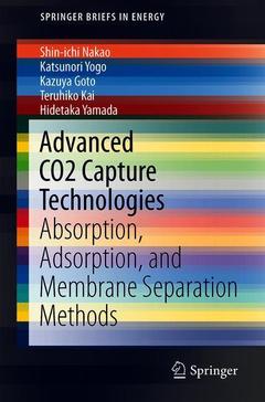 Couverture de l’ouvrage Advanced CO2 Capture Technologies
