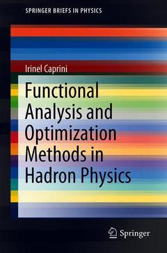 Couverture de l’ouvrage Functional Analysis and Optimization Methods in Hadron Physics
