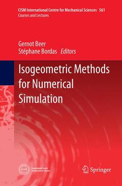Couverture de l’ouvrage Isogeometric Methods for Numerical Simulation