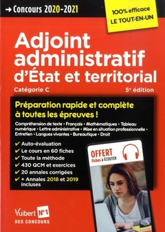 Cover of the book Concours Adjoint administratif d'Etat et territorial - Préparation rapide et complète à toutes les épreuves !