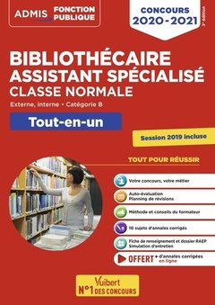 Cover of the book Concours Bibliothécaire assistant spécialisé - Tout-en-un - Catégorie B