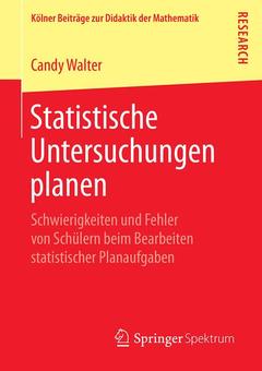 Cover of the book Statistische Untersuchungen planen