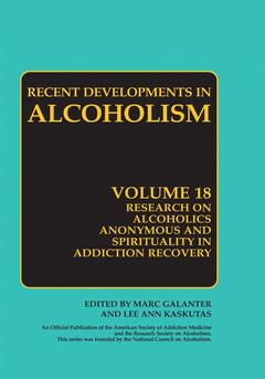 Couverture de l’ouvrage Research on Alcoholics Anonymous and Spirituality in Addiction Recovery