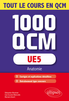 Couverture de l’ouvrage UE5 - Anatomie - 1000 QCM