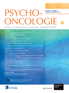 Couverture de l’ouvrage Psycho-Oncologie Vol. 12 N° 4 - Décembre 2018