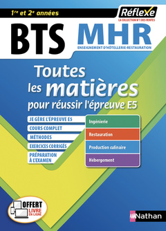 Couverture de l’ouvrage BTS MHR 1re et 2e années Réflexe numéro 19 Toutes les matières - 2019