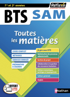 Couverture de l’ouvrage Support à l'action managériale - BTS SAM 1 et 2 (Toutes les matières - Réflexe N°9) - 2019