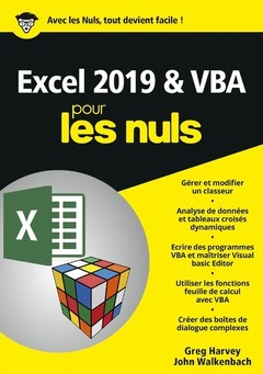 Couverture de l’ouvrage Excel 2019 & VBA Mégapoche pour les Nuls