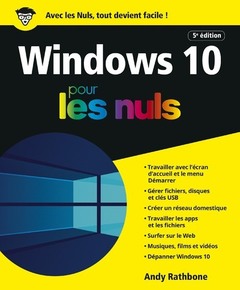 Couverture de l’ouvrage Windows 10 Pour les Nuls, 5ed