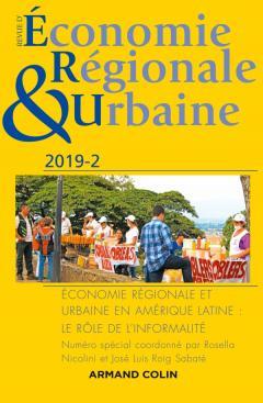 Couverture de l’ouvrage Revue d'économie régionale et urbaine n° 2/2019