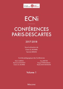 Couverture de l’ouvrage ECNI ? conférences paris-Descartes ? volume 1 ? 2017-2018