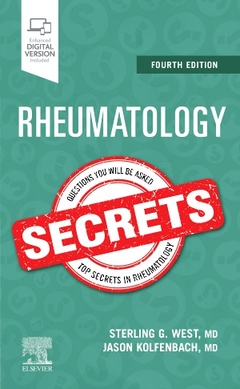 Couverture de l’ouvrage Rheumatology Secrets