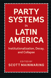 Couverture de l’ouvrage Party Systems in Latin America