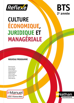 Couverture de l’ouvrage Culture économique juridique et managériale - BTS 2 (Pochette Réflexe) - Livre + licence élève -2019