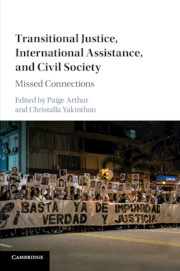 Couverture de l’ouvrage Transitional Justice, International Assistance, and Civil Society