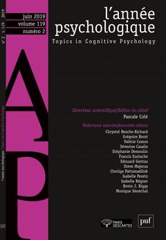Cover of the book L'année psychologique Volume 118 N°1, juin
